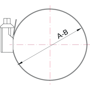 ISO-KF Hose Clamp - Dimensions