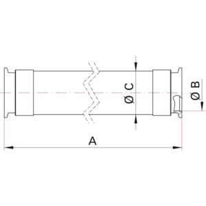 ISO-KF Corrugated Hose, Braided - Dimensions