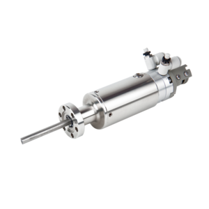 Bellows-sealed rotary feedthrough, pneumatic