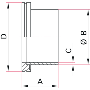 ISO-K Half Nipple - Dimensions