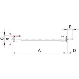 Magnetically coupled Rotary/Linear Feedthrough MDM - Dimensions