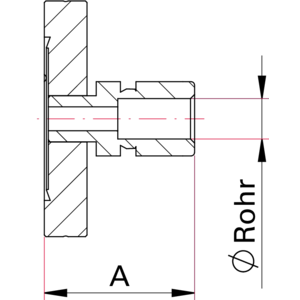 CF to Swagelok® adapter - Dimensions