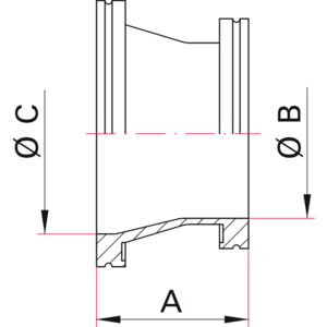 ISO-K Conical Reducer - Dimensions