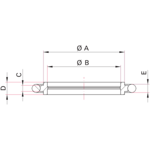 ISO-KF Centering Ring with Screen - Dimensions