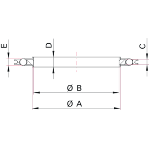 ISO-K Centering Ring with Outer Ring - Dimensions