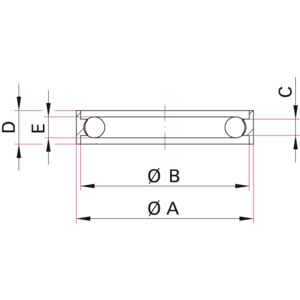 ISO-KF Outer Centering Ring - Dimensions