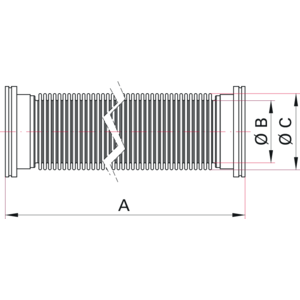 ISO-K Corrugated Hose, Flexible - Dimensions