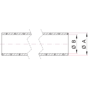 ISO-KF PVC Hose with Embedded Spring - Dimensions