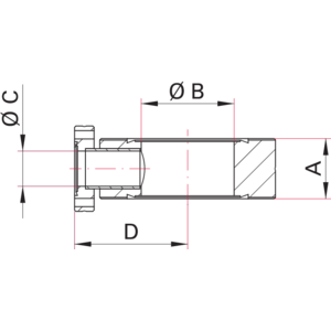 CF Spacer Flange with Bore Holes and Port(s) - Dimensions