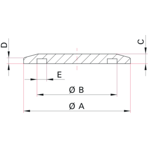 ISO-KF Blank Flange - Dimensions