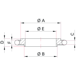 ISO-KF Reducer Centering Ring - Dimensions