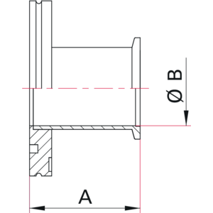 ISO-K/KF Straight Adapter - Dimensions