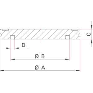 ISO-K Blank Flange - Dimensions