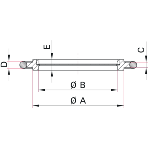 ISO-K Centering Ring with Screen - Dimensions