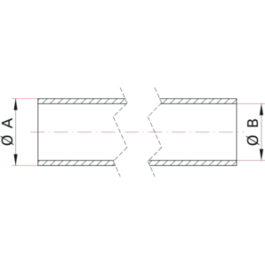 ISO-KF Rubber Hose - Dimensions