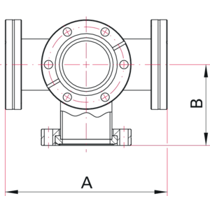 CF 5-Way Cross - Dimensions