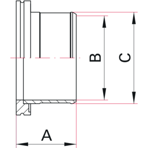 ISO-K Hose Adapter - Dimensions