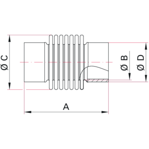 ISO-KF Spring Bellows with Weld Ends - Dimensions