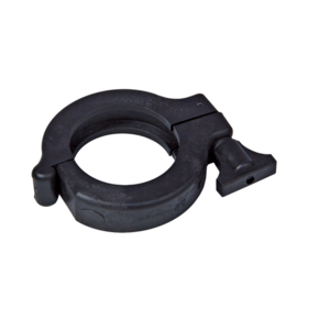 Clamping ring for elastomer seals, plastic