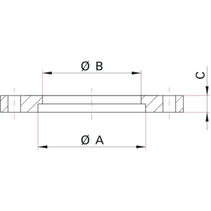 ISO-F Anschweißflansch - Maßbild