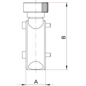 Clamping Device for Rotary/Linear Feedthroughs MDD - Dimensions