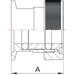 Tube Compression Fittings ISO-KF - Dimensions