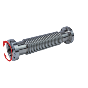 Corrugated hose, flexible, stainless steel: flange 304L, bellows 316L