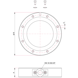 ISO-F Messflansch - Maßbild